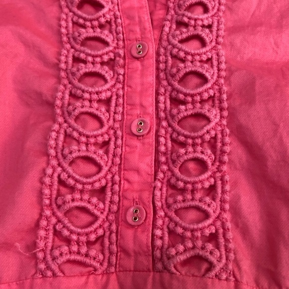 Merona embroidered button placket cap sleeve cotton blouse size XS - Picture 5 of 10